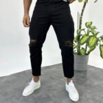 Boyfriend черни накъсани дънки 592