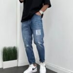 Boyfriend надраскани сини дънки 150