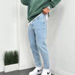 Boyfriend изчистени сини дънки 528- 440