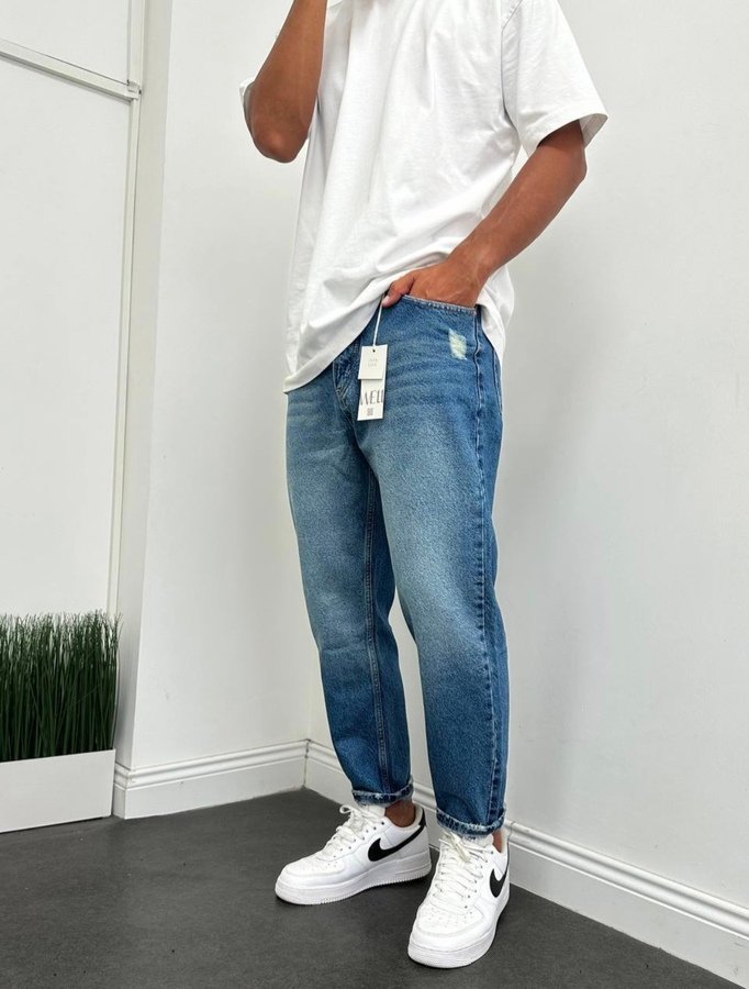 Boyfriend тъмно сини дънки 696