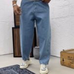 Светло сини широки дънки 430