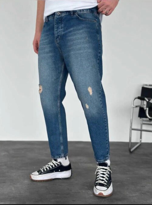 Тъмно сини накъсани дънки Boyfriend 376/416/552