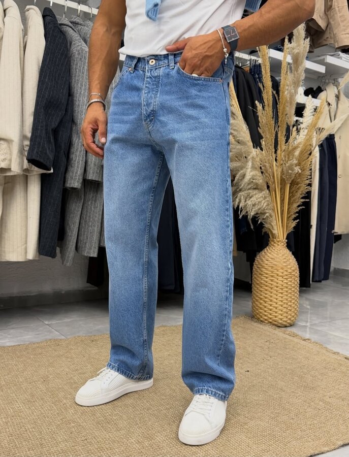 Baggy тъмно сини дънки 520