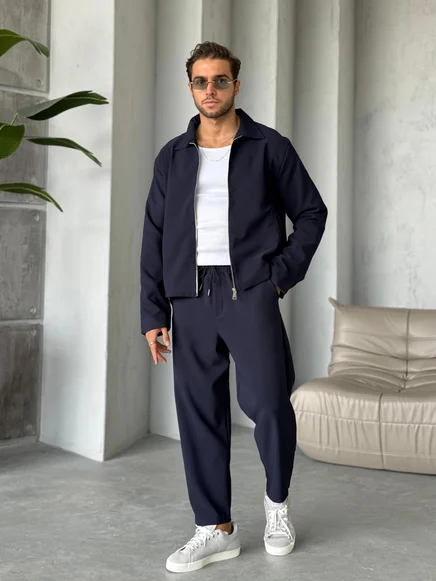Син Спортно-Елегантен Комплект